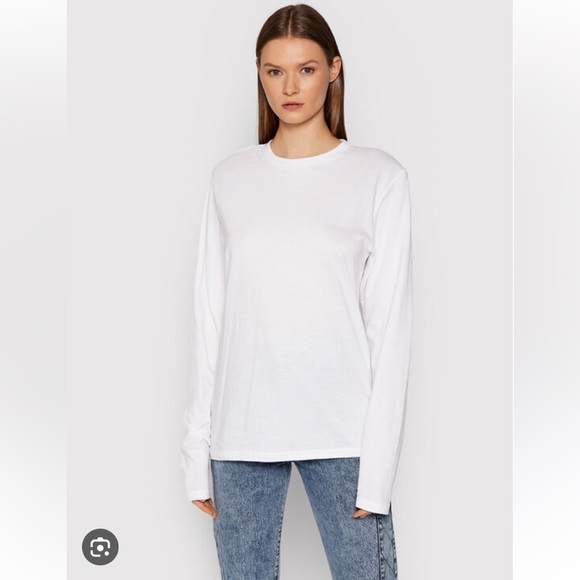 New! Lamarque Anoush long sleeve logo crewneck tee t-shirt nwt 13853 - Picture 5 of 16